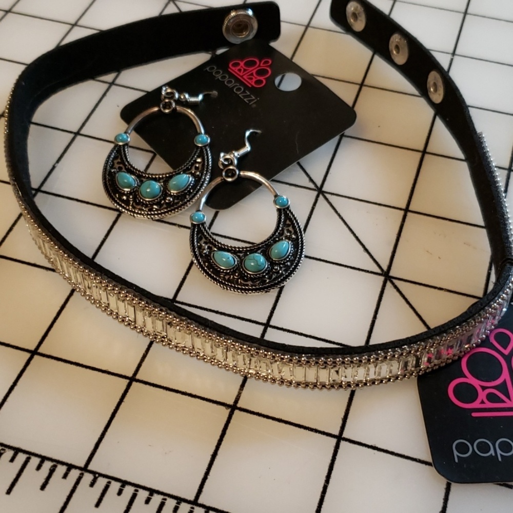 NWT earrings and choker set